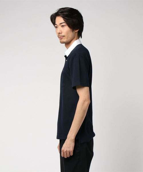 KANGOL（カンゴール）の「【別注】KANGOL×８(eight) コラボ半袖ポロシャツ（ポロシャツ・メンズ・オフホワイト/ブラック/ネイビー/トップグレー/ライトピンク/カーキ・MEDIUM/LARGE/X-LARGE）」の7枚目の写真