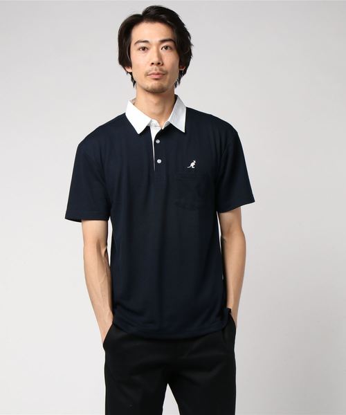 KANGOL（カンゴール）の「【別注】KANGOL×８(eight) コラボ半袖ポロシャツ（ポロシャツ・メンズ・オフホワイト/ブラック/ネイビー/トップグレー/ライトピンク/カーキ・MEDIUM/LARGE/X-LARGE）」の12枚目の写真