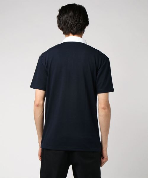 KANGOL（カンゴール）の「【別注】KANGOL×８(eight) コラボ半袖ポロシャツ（ポロシャツ・メンズ・オフホワイト/ブラック/ネイビー/トップグレー/ライトピンク/カーキ・MEDIUM/LARGE/X-LARGE）」の9枚目の写真