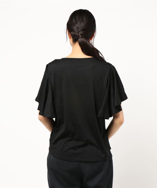KOBE LETTUCE（コウベレタス）の「スリットフレアケープスリーブカットソートップス（Tシャツ/カットソー・レディース・ブラック/ベージュ/ブルー/パープル系その他・FREE）」の11枚目の写真