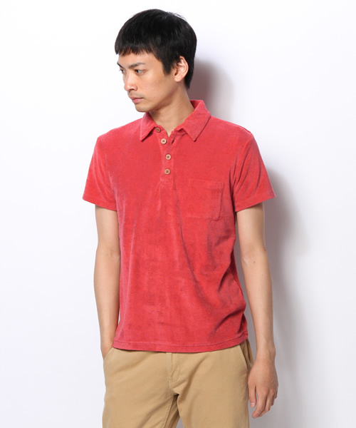 BEAMS(ビームス)の「○BEAMS / ピグメントパイル ポロシャツ(ポロシャツ・メンズ・レッド/インディゴブルー・MEDIUM/LARGE/SMALL)」の16枚目の写真