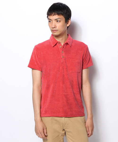 BEAMS(ビームス)の「○BEAMS / ピグメントパイル ポロシャツ(ポロシャツ・メンズ・レッド/インディゴブルー・MEDIUM/LARGE/SMALL)」の6枚目の写真