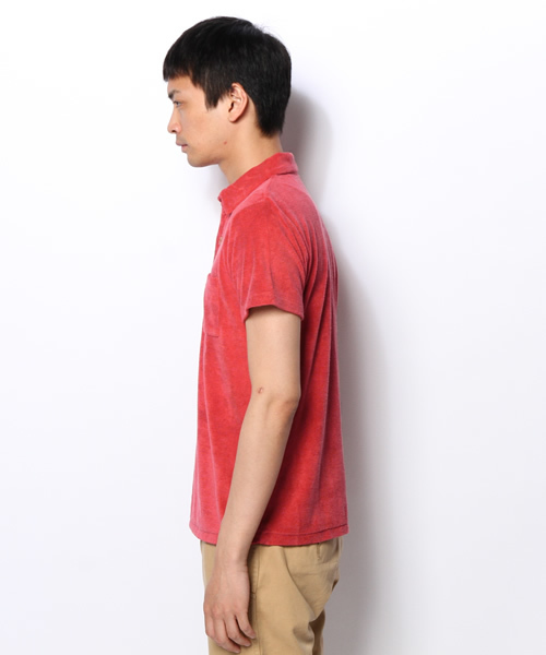 BEAMS(ビームス)の「○BEAMS / ピグメントパイル ポロシャツ(ポロシャツ・メンズ・レッド/インディゴブルー・MEDIUM/LARGE/SMALL)」の7枚目の写真