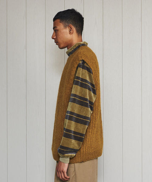 H　BEAUTY&YOUTH UNITED ARROWS（エイチビューティーアンドユースユナイテッドアローズ）の「＜H＞RIB COLOR KNIT VEST/ベスト（ベスト・メンズ・ゴールド/オレンジ・MEDIUM/LARGE）」の11枚目の写真