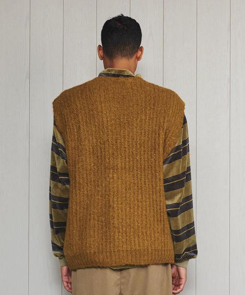 H　BEAUTY&YOUTH UNITED ARROWS（エイチビューティーアンドユースユナイテッドアローズ）の「＜H＞RIB COLOR KNIT VEST/ベスト（ベスト・メンズ・ゴールド/オレンジ・MEDIUM/LARGE）」の10枚目の写真