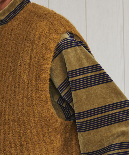 H　BEAUTY&YOUTH UNITED ARROWS（エイチビューティーアンドユースユナイテッドアローズ）の「＜H＞RIB COLOR KNIT VEST/ベスト（ベスト・メンズ・ゴールド/オレンジ・MEDIUM/LARGE）」の8枚目の写真