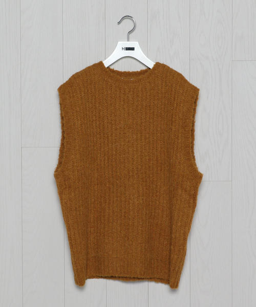 H　BEAUTY&YOUTH UNITED ARROWS（エイチビューティーアンドユースユナイテッドアローズ）の「＜H＞RIB COLOR KNIT VEST/ベスト（ベスト・メンズ・ゴールド/オレンジ・MEDIUM/LARGE）」の3枚目の写真