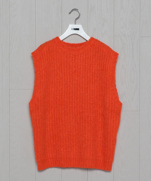 H　BEAUTY&YOUTH UNITED ARROWS（エイチビューティーアンドユースユナイテッドアローズ）の「＜H＞RIB COLOR KNIT VEST/ベスト（ベスト・メンズ・ゴールド/オレンジ・MEDIUM/LARGE）」の14枚目の写真