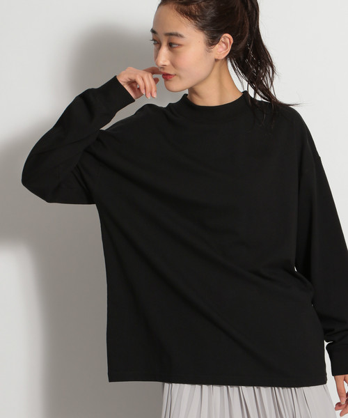 niko and...（ニコアンド）の「USAコットンハイネックロンT（Tシャツ/カットソー・レディース・ライトブルー/イエロー/セージグリーン/オフホワイト/ベージュ/ブラック・MEDIUM/LARGE）」の3枚目の写真