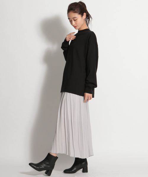 niko and...（ニコアンド）の「USAコットンハイネックロンT（Tシャツ/カットソー・レディース・ライトブルー/イエロー/セージグリーン/オフホワイト/ベージュ/ブラック・MEDIUM/LARGE）」の8枚目の写真