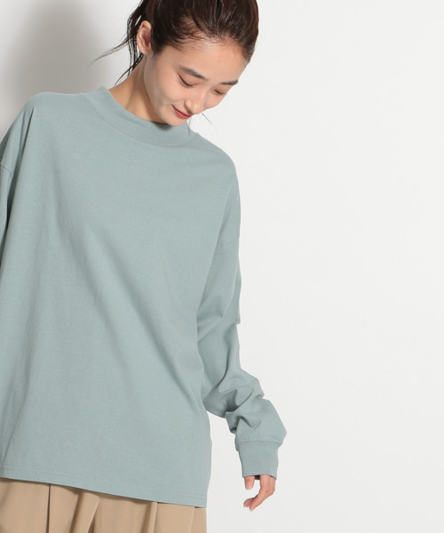 niko and...（ニコアンド）の「USAコットンハイネックロンT（Tシャツ/カットソー・レディース・ライトブルー/イエロー/セージグリーン/オフホワイト/ベージュ/ブラック・MEDIUM/LARGE）」の13枚目の写真