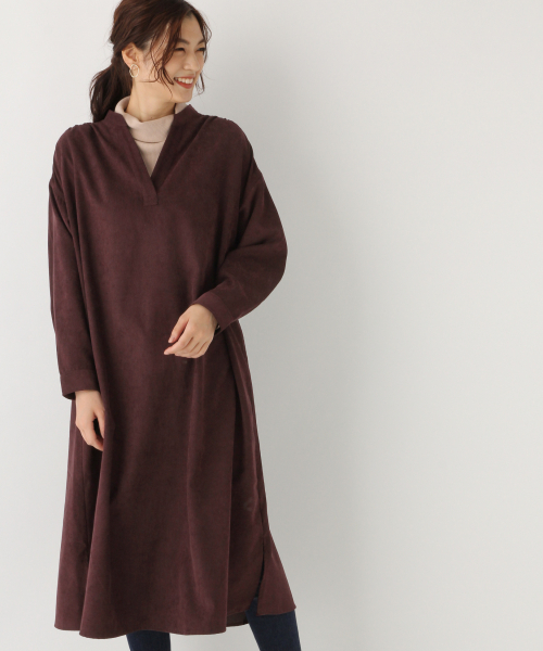 激安正規商品 特価本物商品 Global ワンピース ワンピースコーデュロイスキッパーワンピース 8532