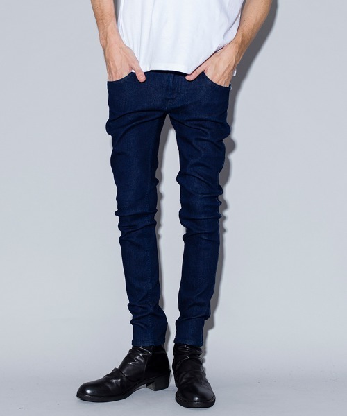 NO ID.（ノーアイディ）の「mp7745-ストレッチデニムスキニーＰＴ パンツ（デニムパンツ・メンズ・ホワイト/ブラック/インディゴブルー・1/2/3）」の3枚目の写真