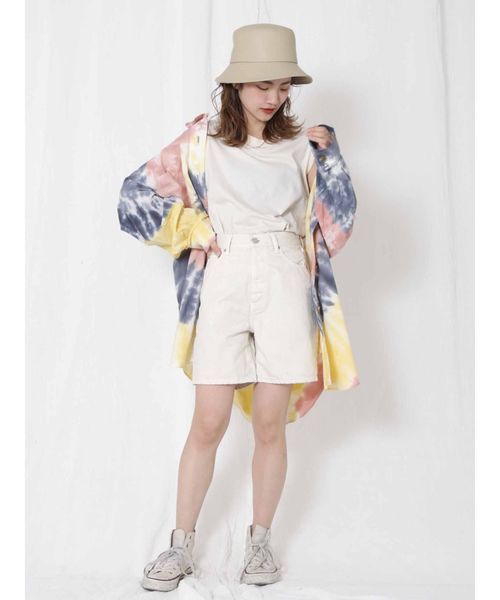 Ungrid（アングリッド）の「ビッグルーズタイダイシャツ（シャツ/ブラウス・レディース・パープル/ピンク・FREE）」の3枚目の写真