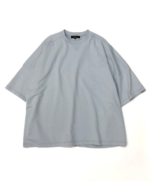 Beno（ビーノ）の「TCミニ裏毛 / ドロップショルダー ルーズ シルエット Tシャツ（Tシャツ/カットソー・メンズ・パープル/ブラック/サックスブルー/ホワイト/ピンク/ベージュ・FREE）」の20枚目の写真