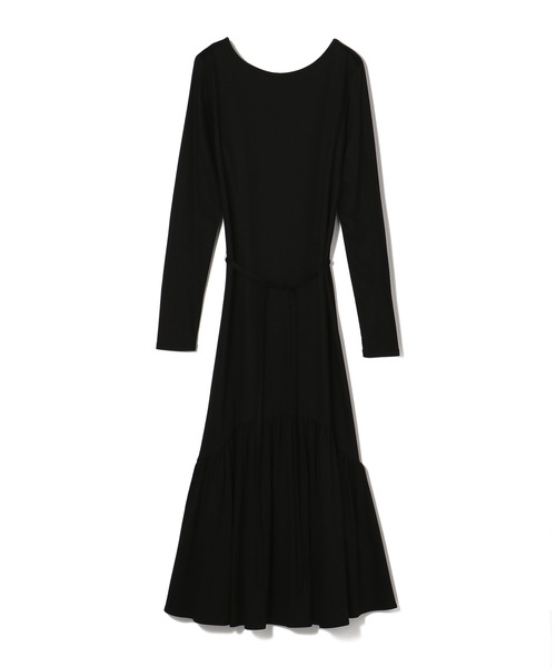 ESTNATION（エストネーション）の「ESTNATION / スムースティアードジャージーワンピース（ワンピース・レディース・ブラック/カーキ・38）」の2枚目の写真