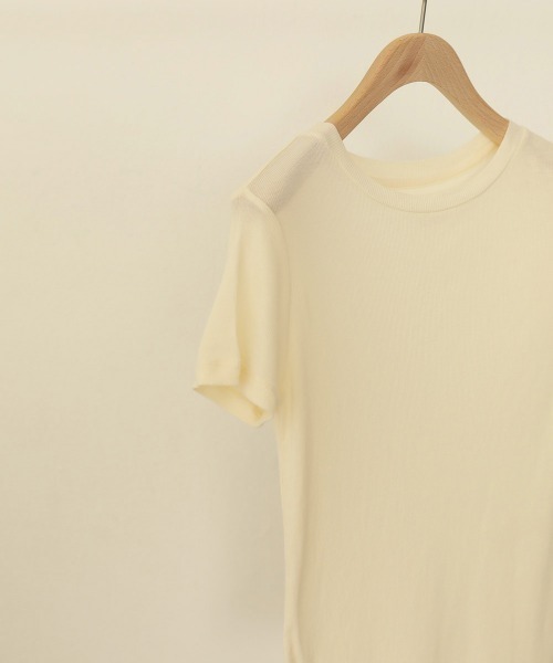 TODAYFUL（トゥデイフル）の「ソフトリブTシャツ（Tシャツ/カットソー・レディース・チャコールグレー/オフホワイト/ミント/ベージュ系その他・FREE）」の13枚目の写真