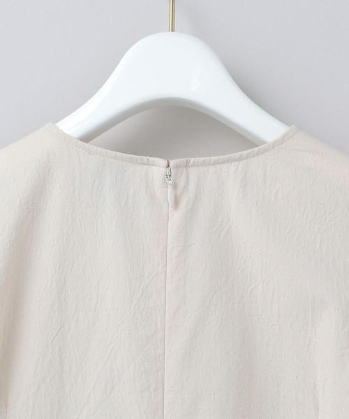 6（ロク）の「＜6(ROKU)＞VOLUME SHORT SLEEVE DRESS/ワンピース（ワンピース・レディース・ナチュラル/ブラック・38/36）」の5枚目の写真