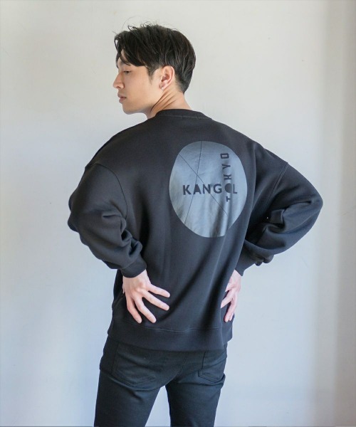 KANGOL(カンゴール)の「KANGOL【カンゴール】ラバープリントトレーナー(スウェット・メンズ・ブラック・XL/M/L)」の1枚目の写真