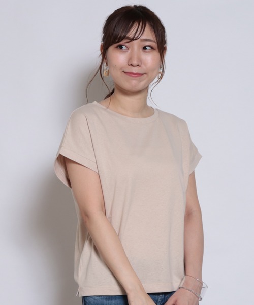 Cheek(チーク)の「フレンチTシャツ(Tシャツ/カットソー・レディース・キナリ/モスグリーン/ダークブルー/ピンク/その他/その他1・MEDIUM)」の2枚目の写真