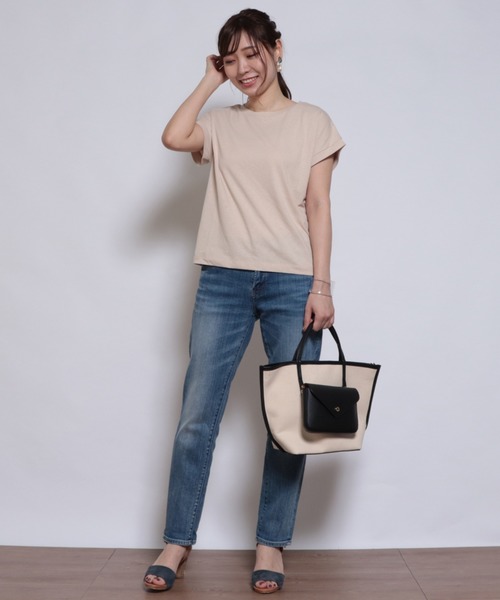 Cheek(チーク)の「フレンチTシャツ(Tシャツ/カットソー・レディース・キナリ/モスグリーン/ダークブルー/ピンク/その他/その他1・MEDIUM)」の22枚目の写真