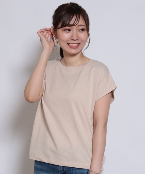 Cheek(チーク)の「フレンチTシャツ(Tシャツ/カットソー・レディース・キナリ/モスグリーン/ダークブルー/ピンク/その他/その他1・MEDIUM)」の9枚目の写真