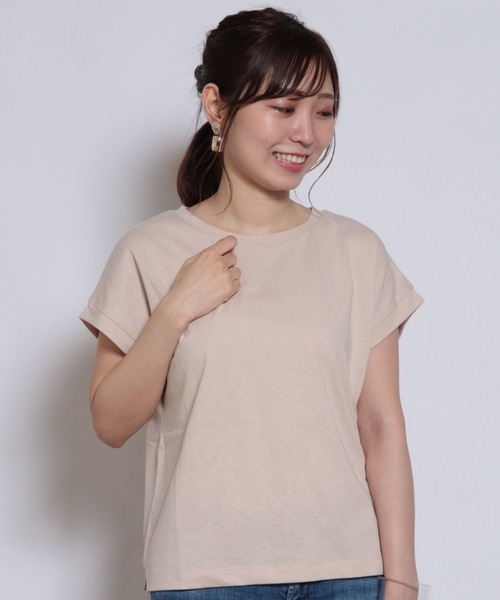 Cheek(チーク)の「フレンチTシャツ(Tシャツ/カットソー・レディース・キナリ/モスグリーン/ダークブルー/ピンク/その他/その他1・MEDIUM)」の10枚目の写真