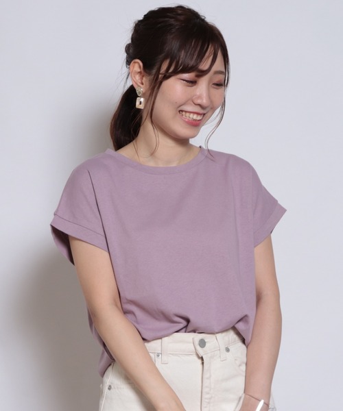 Cheek(チーク)の「フレンチTシャツ(Tシャツ/カットソー・レディース・キナリ/モスグリーン/ダークブルー/ピンク/その他/その他1・MEDIUM)」の15枚目の写真