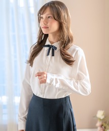 Catherine Cottage | フォーマル長袖白ブラウス リボン付き(シャツ/ブラウス)