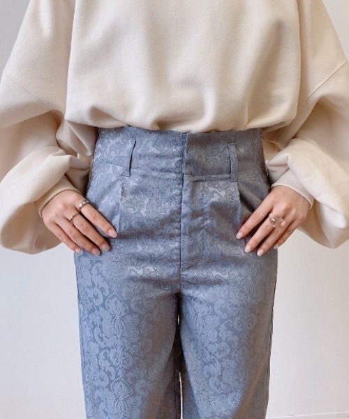 VANNIE U（ヴァニーユー）の「ツヤっぽジャガードパンツ（その他パンツ・レディース・ブルー/ブラウン/ベージュ・FREE/SMALL）」の18枚目の写真