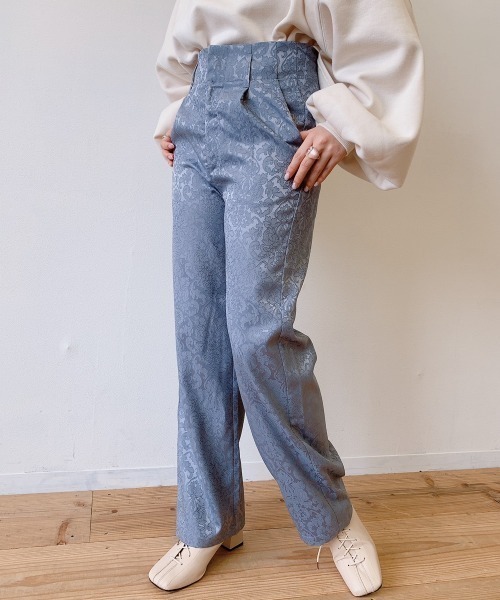 VANNIE U（ヴァニーユー）の「ツヤっぽジャガードパンツ（その他パンツ・レディース・ブルー/ブラウン/ベージュ・FREE/SMALL）」の21枚目の写真