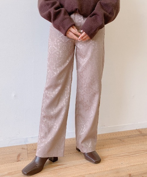 VANNIE U（ヴァニーユー）の「ツヤっぽジャガードパンツ（その他パンツ・レディース・ブルー/ブラウン/ベージュ・FREE/SMALL）」の15枚目の写真