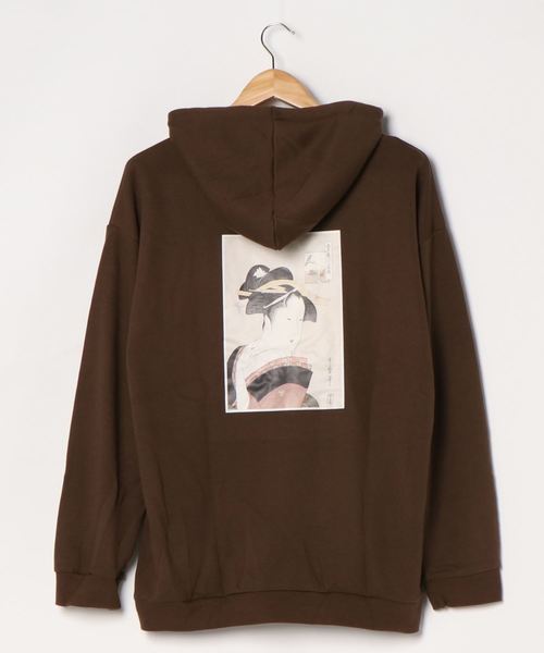 STYLEBLOCK（スタイルブロック）の「裏毛アートプリントビッグシルエットプルオーバー（パーカー・メンズ・ブラック系その他/ベージュ系その他/ホワイト系その他2/ベージュ/ホワイト/ブラック/ブラウン/ブラック系その他2/ホワイト系その他・M/LL/L）」の13枚目の写真