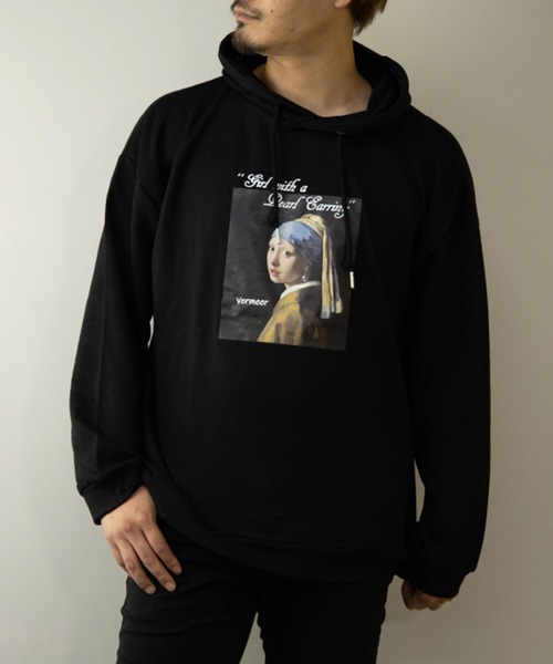 STYLEBLOCK（スタイルブロック）の「裏毛アートプリントビッグシルエットプルオーバー（パーカー・メンズ・ブラック系その他/ベージュ系その他/ホワイト系その他2/ベージュ/ホワイト/ブラック/ブラウン/ブラック系その他2/ホワイト系その他・M/LL/L）」の5枚目の写真