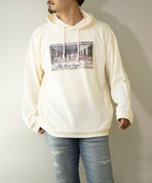 裏毛アートプリントビッグシルエットプルオーバー