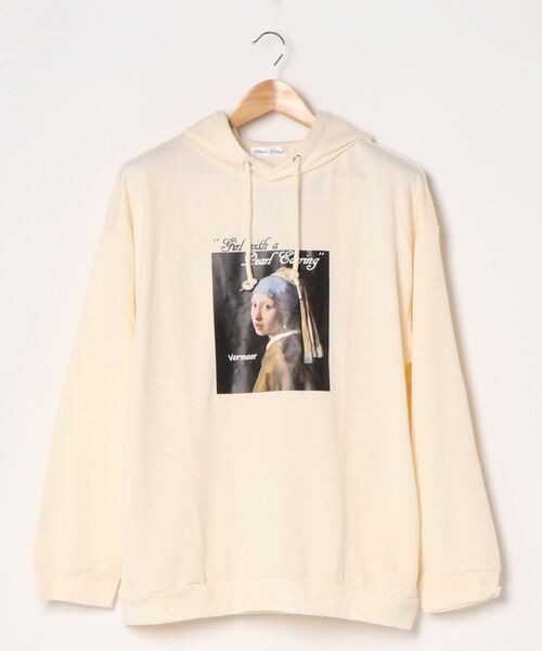 STYLEBLOCK（スタイルブロック）の「裏毛アートプリントビッグシルエットプルオーバー（パーカー・メンズ・ブラック系その他/ベージュ系その他/ホワイト系その他2/ベージュ/ホワイト/ブラック/ブラウン/ブラック系その他2/ホワイト系その他・M/LL/L）」の21枚目の写真