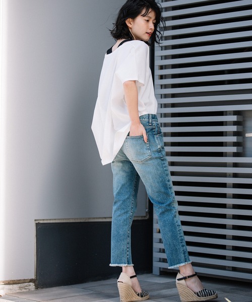 最新コレックション 8イヤーエイジド12ozスラブデニム クロップドテーパードパンツ 最新コレックション 8イヤーエイジド12ozスラブデニム クロップドテーパードパンツ