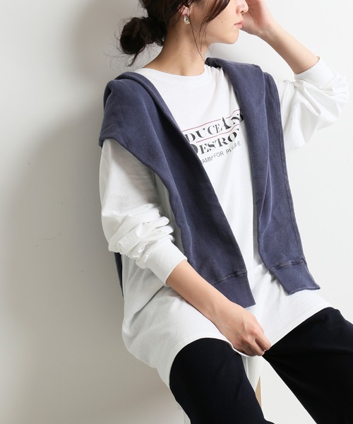 SLOBE IENA（スローブイエナ）の「【 SELENAHELIOS×SLOBE 】ロゴ TEE【手洗い可能】◆（Tシャツ/カットソー・レディース・ホワイト/ブラック・FREE）」の6枚目の写真