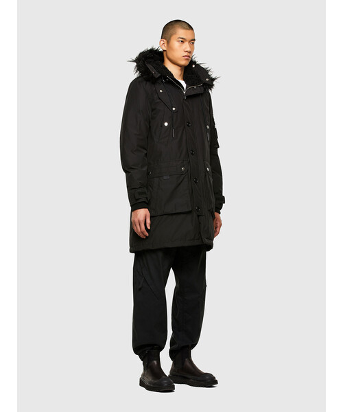 DIESEL ロングジャンパー DIESEL（ディーゼル）の「メンズ ジャケット ロング パーカー