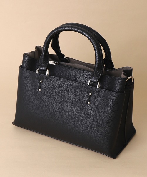 artemis by DIANA（アルテミスバイダイアナ）の「異素材コンビ２WAYミニバッグ（ハンドバッグ・レディース・イエロー/ブラック/ベージュ/ホワイト/グレー・FREE）」の15枚目の写真