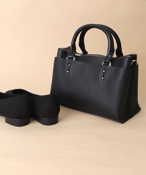 artemis by DIANA（アルテミスバイダイアナ）の「異素材コンビ２WAYミニバッグ（ハンドバッグ・レディース・イエロー/ブラック/ベージュ/ホワイト/グレー・FREE）」の14枚目の写真