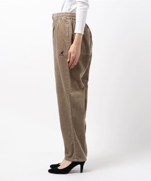 KANGOL(カンゴール)の「【KANGOL/カンゴール】コーデュロイ イージーパンツ ワイドパンツ テーパードシルエット(その他パンツ・レディース・ベージュ/ブラウン・MEDIUM/LARGE)」の3枚目の写真