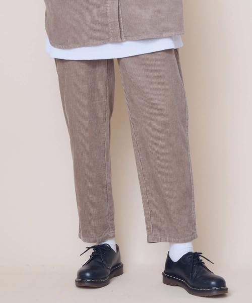 KANGOL(カンゴール)の「【KANGOL/カンゴール】コーデュロイ イージーパンツ ワイドパンツ テーパードシルエット(その他パンツ・レディース・ベージュ/ブラウン・MEDIUM/LARGE)」の1枚目の写真