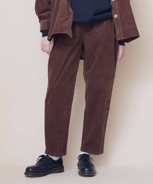 KANGOL(カンゴール)の「【KANGOL/カンゴール】コーデュロイ イージーパンツ ワイドパンツ テーパードシルエット(その他パンツ・レディース・ベージュ/ブラウン・MEDIUM/LARGE)」の2枚目の写真