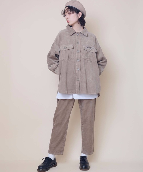 KANGOL(カンゴール)の「【KANGOL/カンゴール】コーデュロイ イージーパンツ ワイドパンツ テーパードシルエット(その他パンツ・レディース・ベージュ/ブラウン・MEDIUM/LARGE)」の10枚目の写真