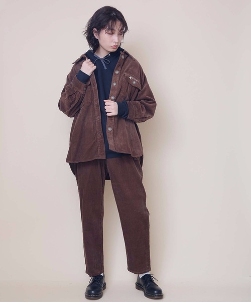 KANGOL(カンゴール)の「【KANGOL/カンゴール】コーデュロイ イージーパンツ ワイドパンツ テーパードシルエット(その他パンツ・レディース・ベージュ/ブラウン・MEDIUM/LARGE)」の5枚目の写真