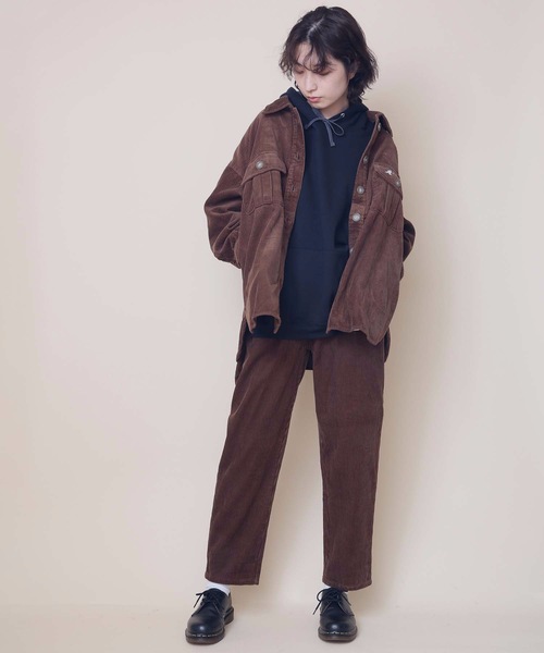 KANGOL(カンゴール)の「【KANGOL/カンゴール】コーデュロイ イージーパンツ ワイドパンツ テーパードシルエット(その他パンツ・レディース・ベージュ/ブラウン・MEDIUM/LARGE)」の6枚目の写真