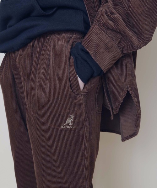 KANGOL(カンゴール)の「【KANGOL/カンゴール】コーデュロイ イージーパンツ ワイドパンツ テーパードシルエット(その他パンツ・レディース・ベージュ/ブラウン・MEDIUM/LARGE)」の15枚目の写真