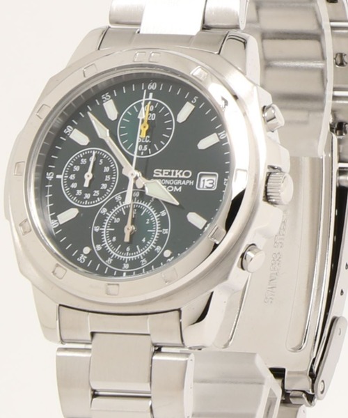 SEIKO（セイコー）の「SEIKO セイコー/ 5気圧防水 日本製クォーツ クロノグラフ メタルベルト ラウンドフェイス アナログ腕時計 /// SNDシリーズ（アナログ腕時計・メンズ・ダークグリーン/レッド/シルバー/イエロー/シルバー×ブラック/シルバー×ブルー/ブラック×シルバー・FREE）」の13枚目の写真