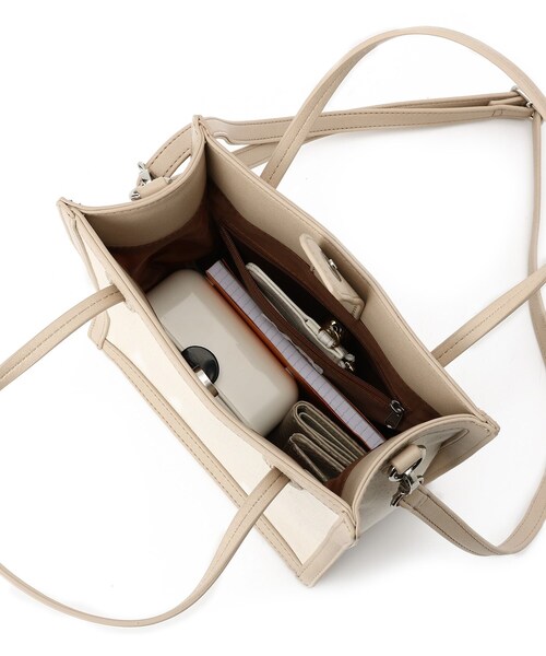 DRESKIP（ドレスキップ）の「◆ハトメスクエアト－ト（トートバッグ・レディース・ブラック/アイボリー/ブラック系・00）」の12枚目の写真